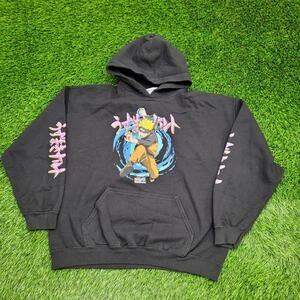 Naruto Shippuden Anime Hoodie L/XL 23x24 Cropped Manga-Series